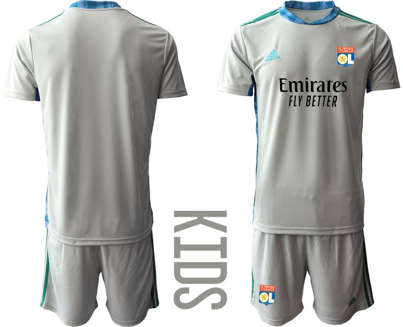 Youth 2020-2021 club Olympique Lyonnais gray goalkeeper Soccer Jerseys->other club jersey->Soccer Club Jersey